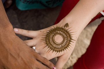 fresh henna on hand, wedding, Jaipur ,Rajasthan, India