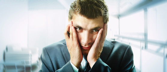 Troubled businessman