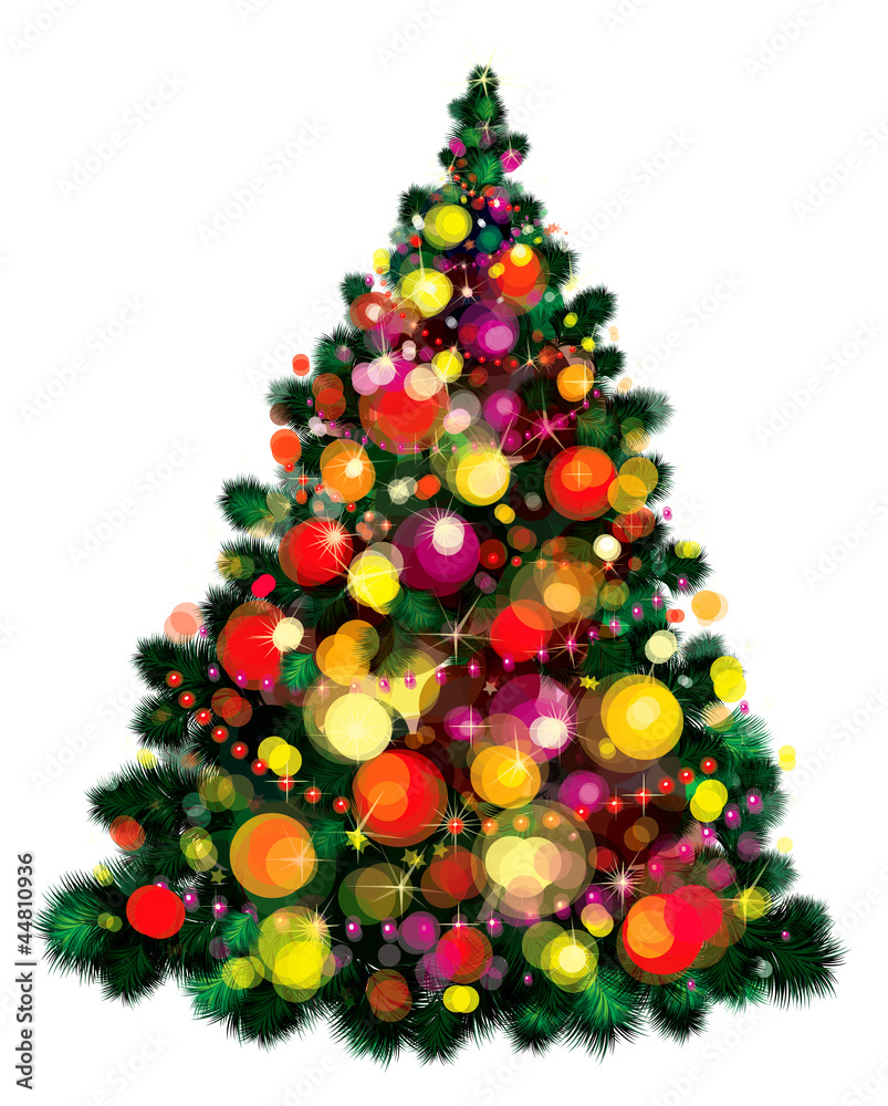 Poster vector of christmas tree.