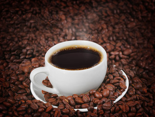 coffee bean as background .