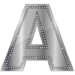 A　ダイヤモンド　アルファベット　銀