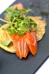 Saumon, poisson, cuisine, gastronomie, plat, restaurant, cru