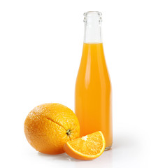 Orange juice glass bottle