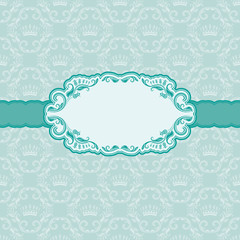 Template frame design for greeting card .