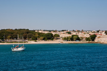 Panoramic view of Rhodes town