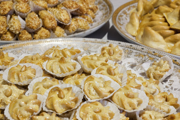 Variation of moroccan pastries.