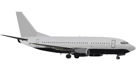 large grey plane illustration