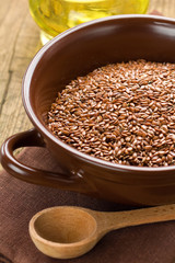 Linseed oil and flax seeds