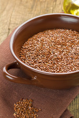 Linseed oil and flax seeds