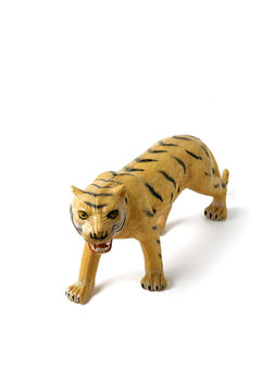 Plastic toy tiger