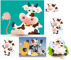 Obraz na płótnie Canvas Cows Vectors