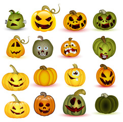 Cartoon Halloween Pumpkins