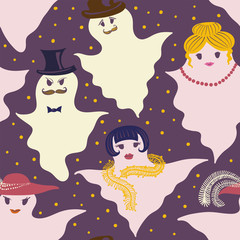 Old-fashioned Ghosts Pattern.