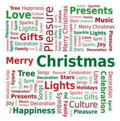 Nuage de Mots - Joyeux Noël en Anglais