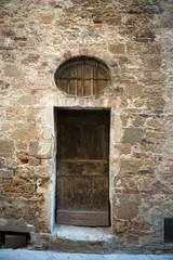 wooden  door in Tuscany. Italy