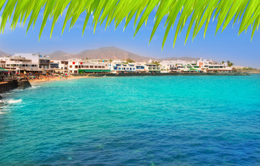 Lanzarote Playa Blanca beach in Atlantic