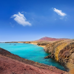 Obraz premium Lanzarote Playa del Pozo beach costa Papagayo