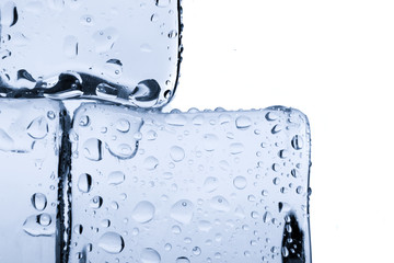Ice cubes isolated on white