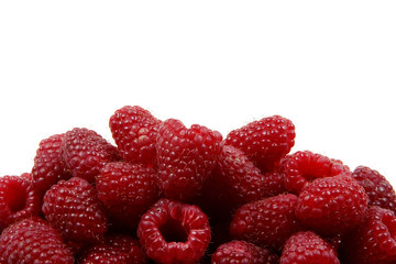 Raspberries isolated on white