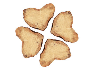 Kleeblatt Holzherzen