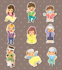 Sick Character stickers