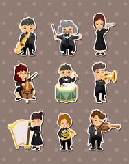 orchestra music player stickers © notkoo2008