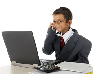 Delighted Young Businessman