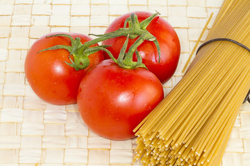 fresh pasta with tomato