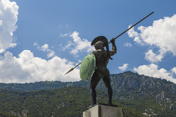 Leonidas statue, Thermopylae, Greece - obrazy, fototapety, plakaty