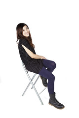 Fototapeta premium Asian woman with happy face