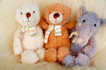 Grußkarte - Kuscheltier Babys Freunde - Spielzeug für Babys