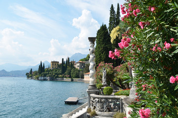 View to the lake Como from villa Monastero. Italy
