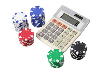 Calculator and Poker Chips