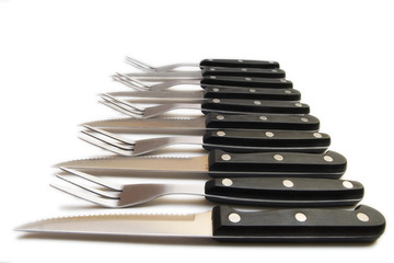 formación con cuchillos