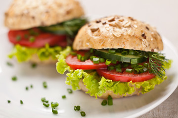 Sandwich with vegetables