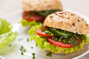 Sandwich with vegetables