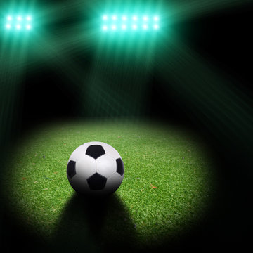 soccer ball on the green grass