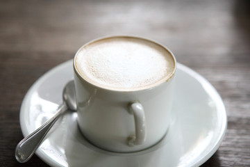 coffee on wood background