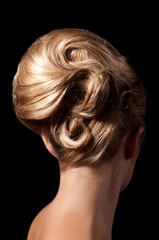 Fototapeta premium coiffure of peroxide blonde