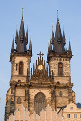 Fototapeta na wymiar Church of Lady before Tyn, Prague