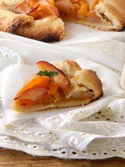 A piece of cake with pumpkin and Apple