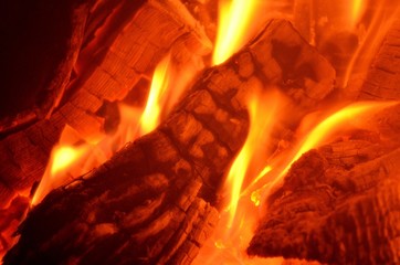 Kaminfeuer Holz