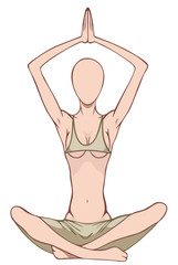 Silhouette of woman in lotus position