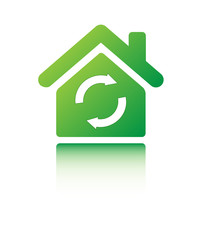 Recycle sign in the green house