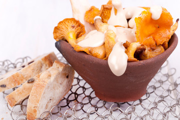 Pfifferlinge mit Dip