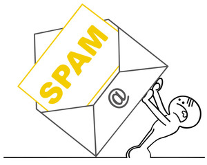 figur wehrt sich gegen spam