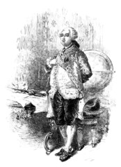 Portrait : French King Louis XVI - 18th century - obrazy, fototapety, plakaty