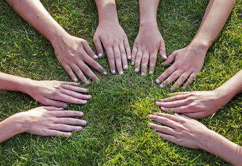 all hands together