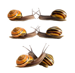 Meeting of two snails