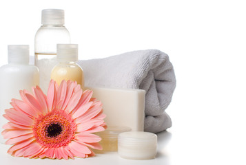 Fototapeta na wymiar products for spa, body care and hygiene